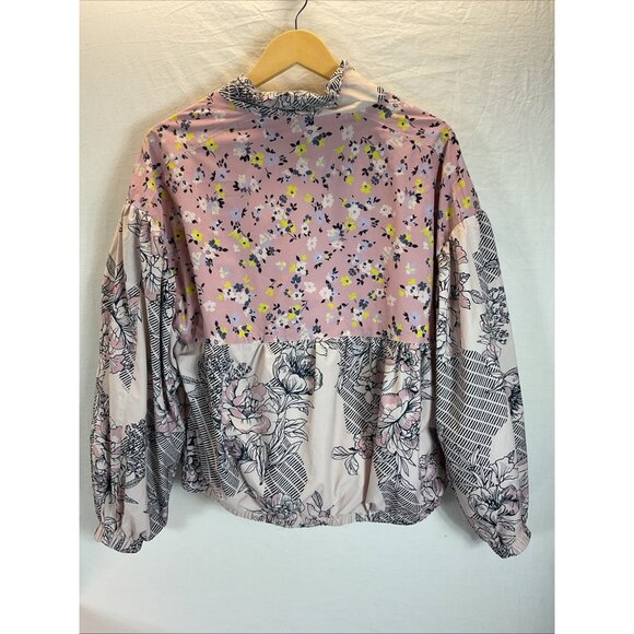 Anthropologie Pink and Blue Patterned Jacket - Picture 5 of 11